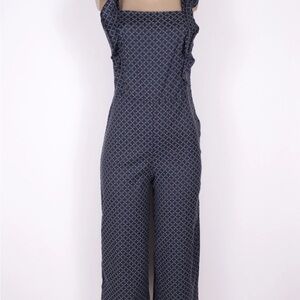 Max Studio Women's Printed Shades of Blue Jumpsuit Size Medium  